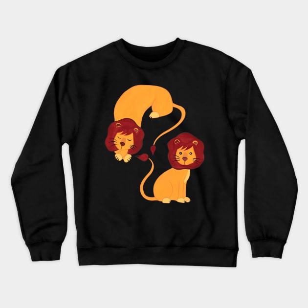 The lion sleeps tonight Crewneck Sweatshirt by estudioanzol